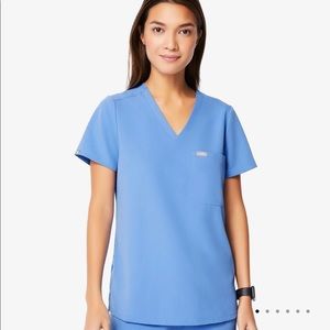 Figs Catarina Scrub Top Ceil Blue
